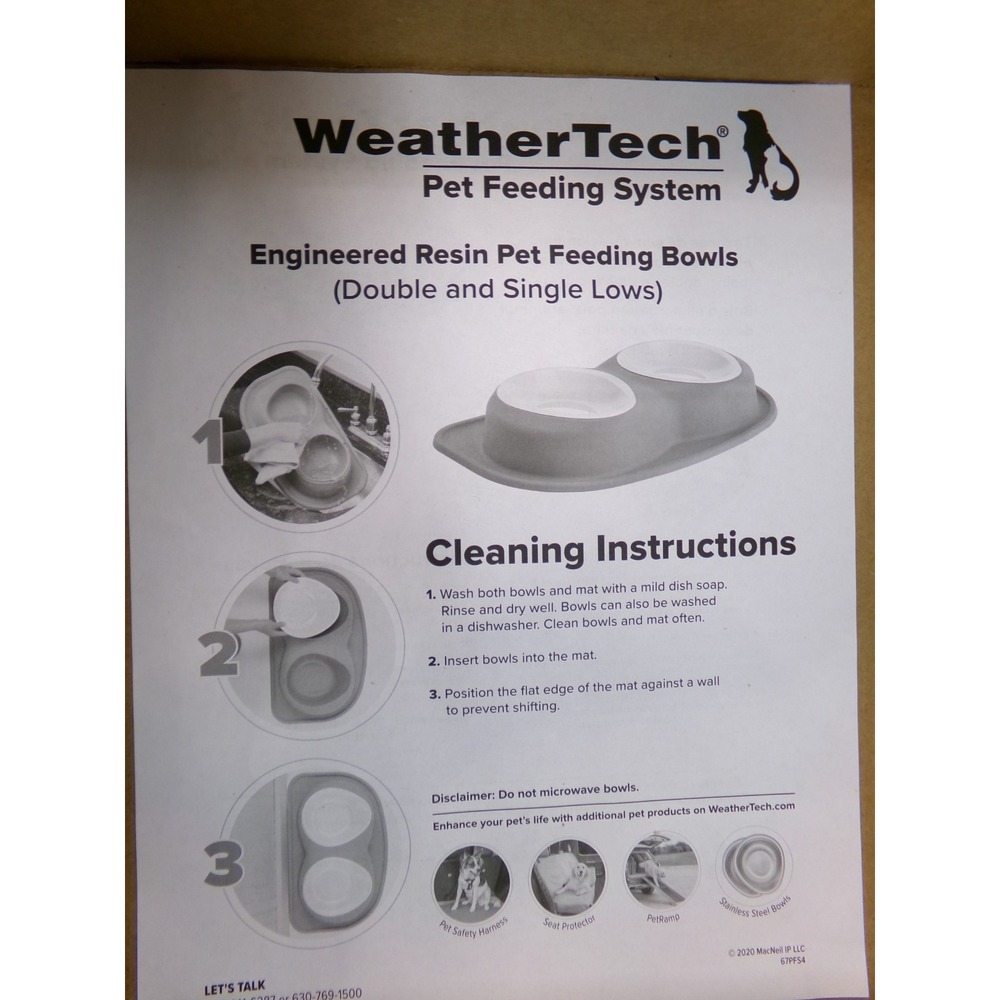 Pet Comfort by Weather Tech Tan with 16oz BPA Free Plastic Bowl‎ 3" High & Mat - Picture 8 of 8